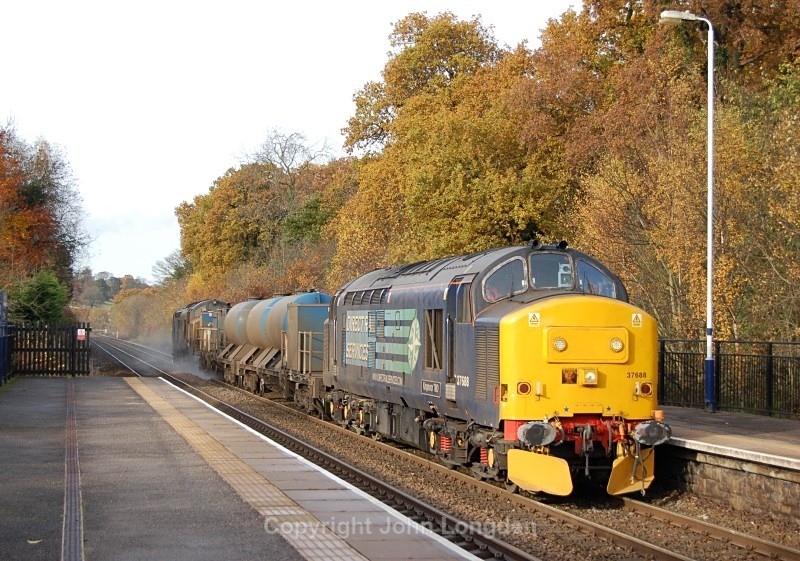 11.11.12 - 37688 & 37609 3S77 Kingmoor - Tursdale Junc, Riding Mill - Tyne Valley (west to east)