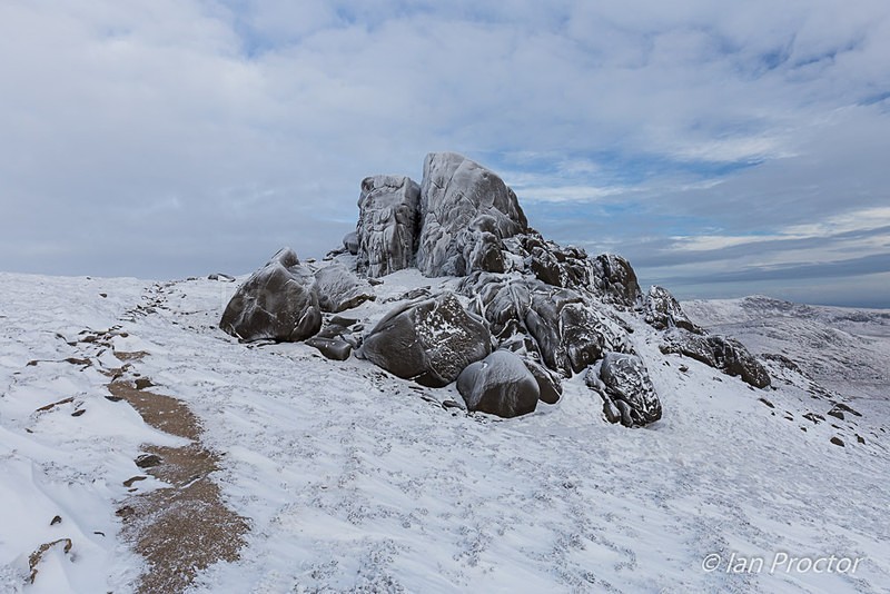 Binnian North Tor in Winter - Mourne Mountains