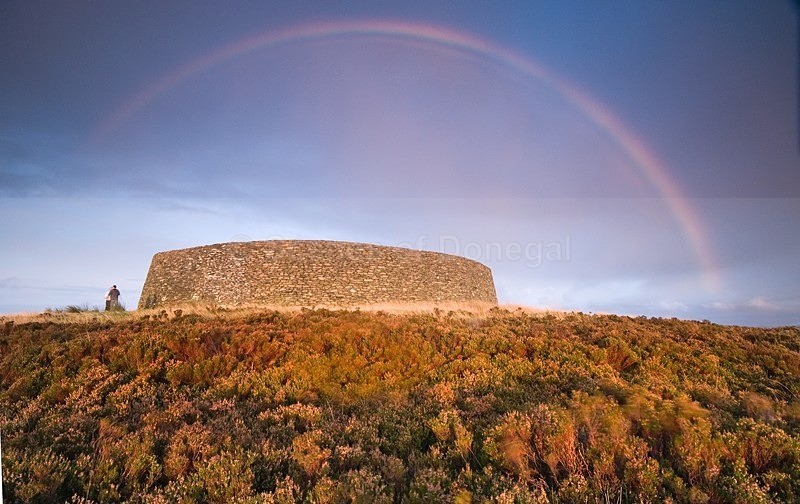 rainbow over an grianan - South Inishowen