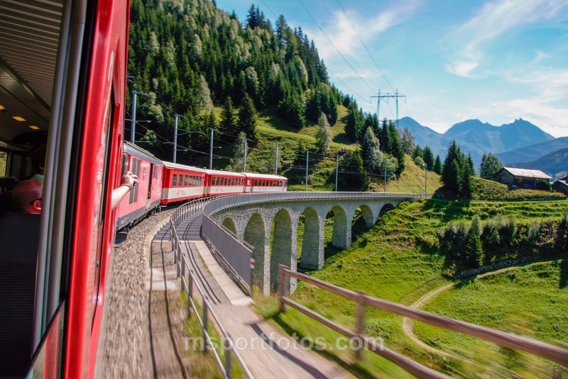 View from the Glacier Express in Switzerland - Travel, city/land scapes