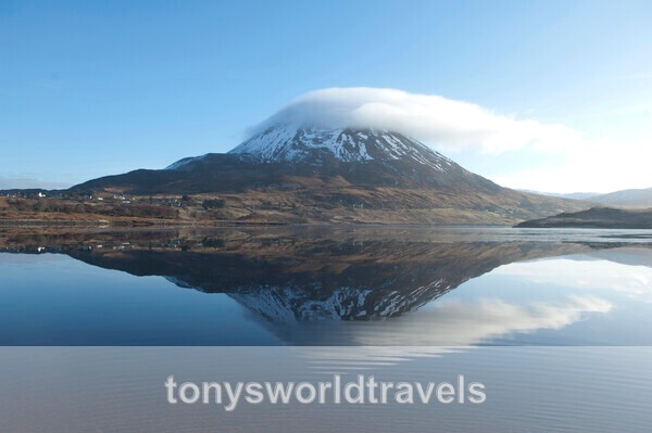 Mount Errigal with reflection, Co Donegal,  Wild Atlantic Way, Ireland - Ireland
