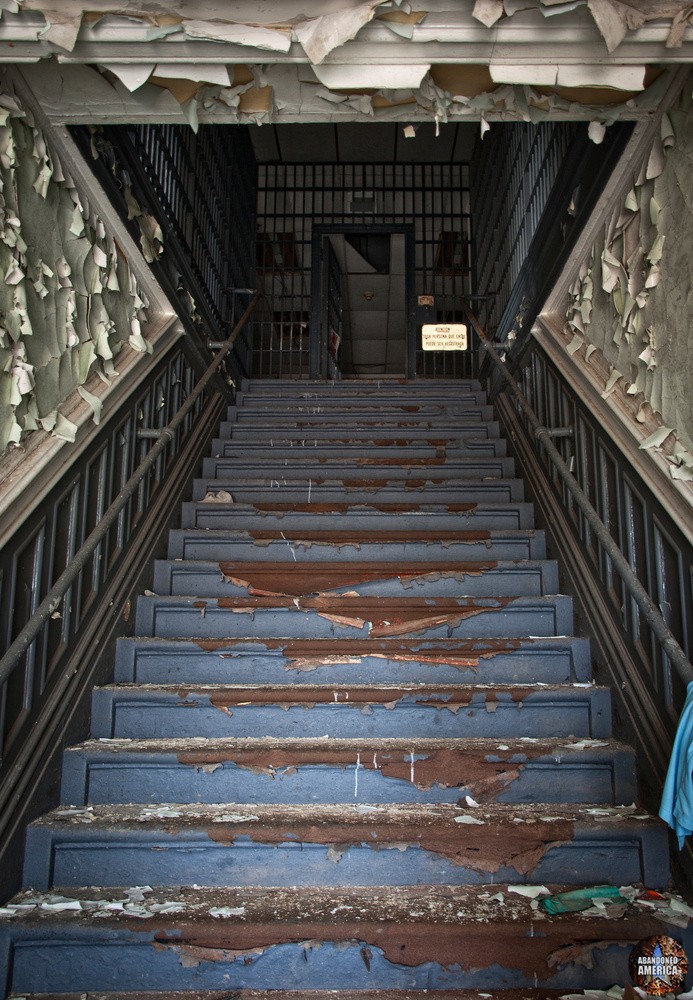 Essex County Jail Annex (Caldwell, NJ) | Entry Stairwell - Essex County Jail Annex