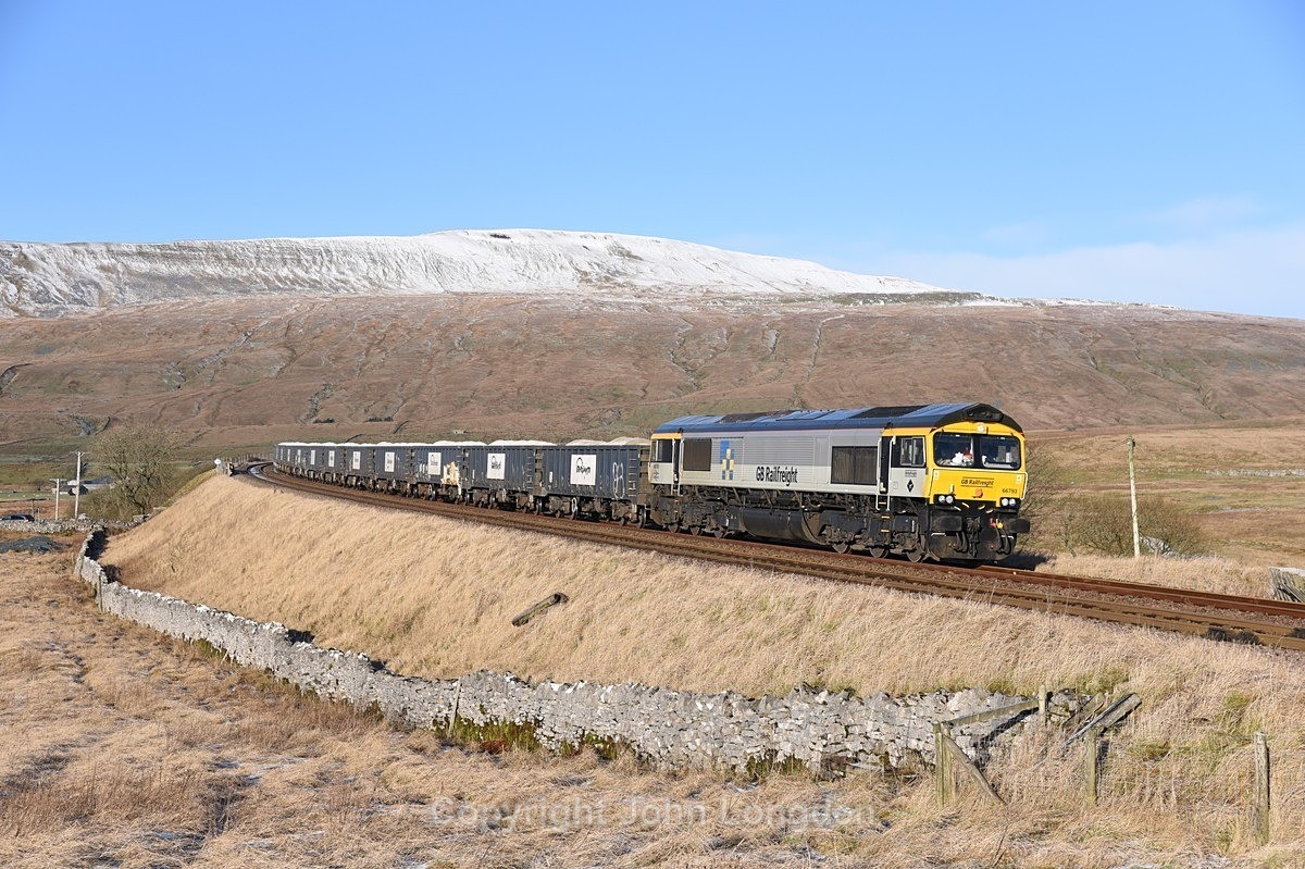 JL - 18.1.23 66793 6M28 Rylstone - Leyland, Ribblehead - Ribblehead