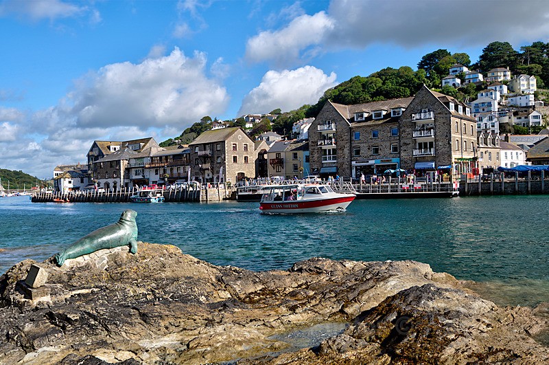 LO84   Nelson on the rocks at Looe - Greeting Cards - Looe