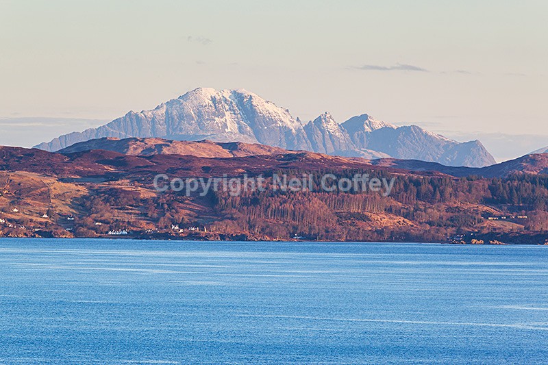 Bla Bheinn & Southern Skye from Mallaig, Highland - Landscape format