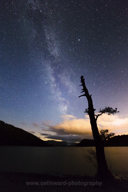 The Milky Way, Loch Pityoulish near Aviemore. - Scotland
