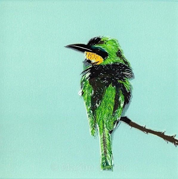 Little Bee-Eater, Samburu, Kenya - Reduction Linocuts