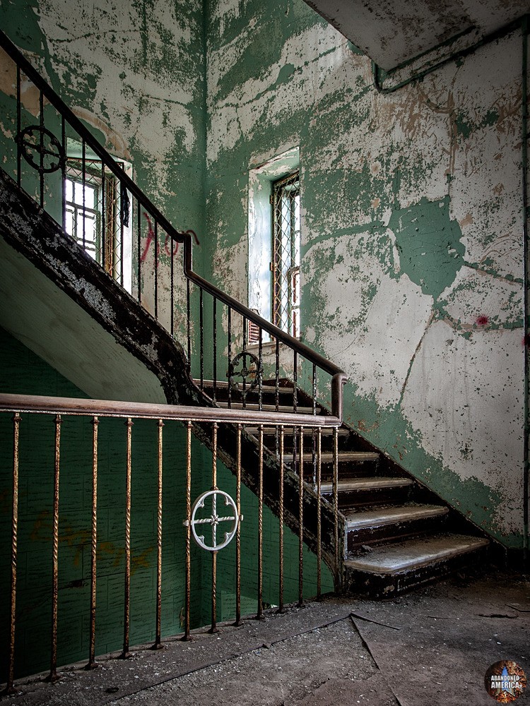 Abandoned Greystone Park Psychiatric Center | Curry Building Stairwell - Greystone Park Psychiatric Center