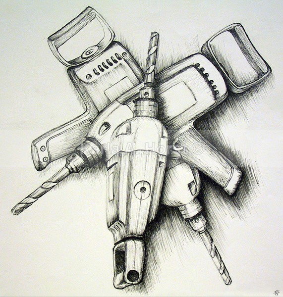 Three Views - Drill - Original Art