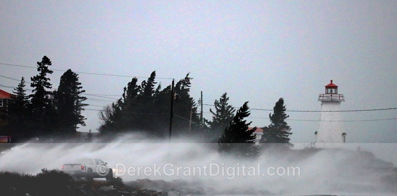 Storm Surges across Lighthouse Road - Extreme Weather