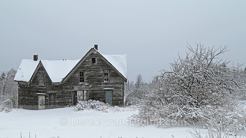Over the Hill House in Winter - Winterscape