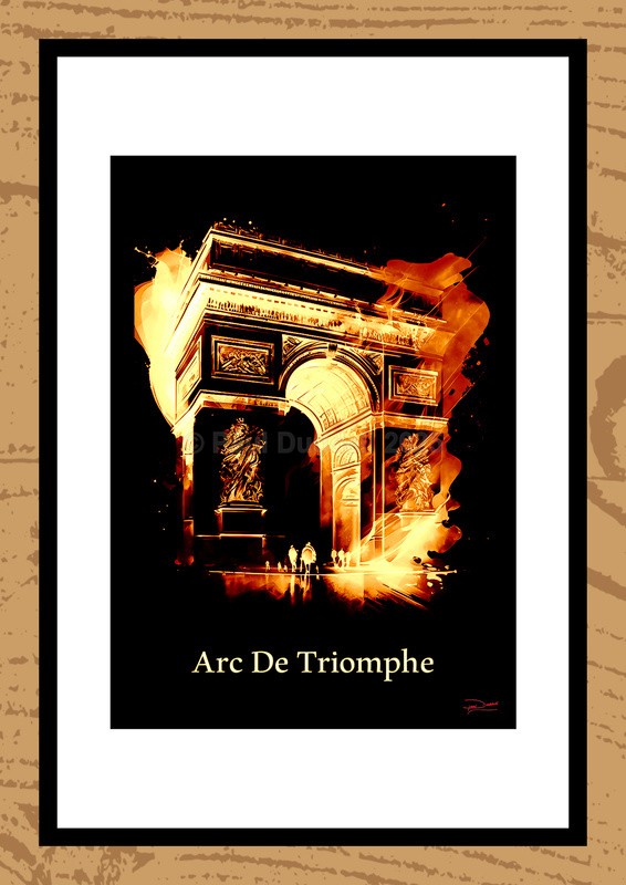Arc de Triomphe Ink Paintings by Artist Paul Duddell