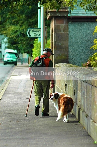 Bob and Brodie on Rosehill Road - Walking the Dog