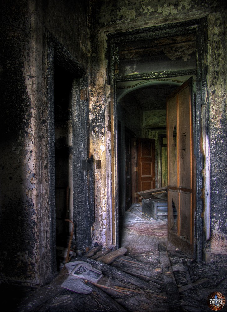 Pennhurst State School (Spring City, PA) a house on fire