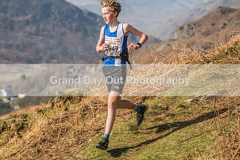 Elterwater-344 - Kendal Winter League Elterwater Under 15/17 Fell Races Sunday 9th March 2025
