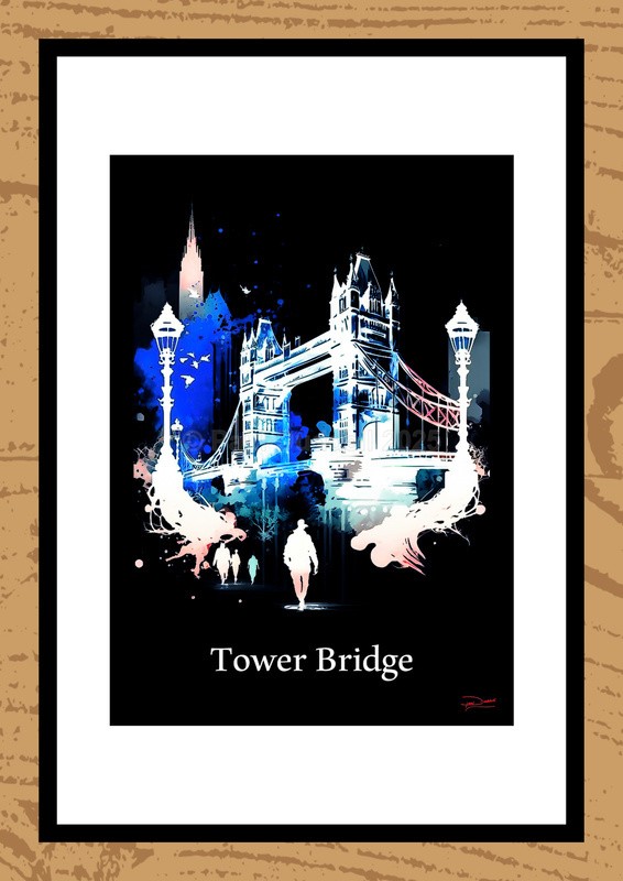 Tower Bridge Ink Paintings by Artist Paul Duddell
