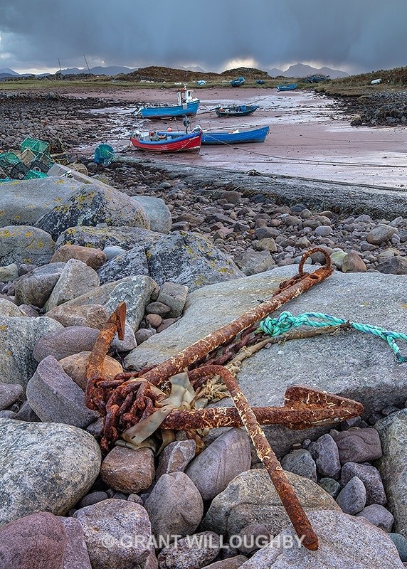 A hard rain Cove Harbour Inverasdale - Vertical Images