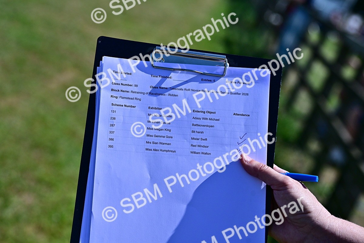 SBM_18125 - Class 99-100 - Retraining of Racehorses Ridden