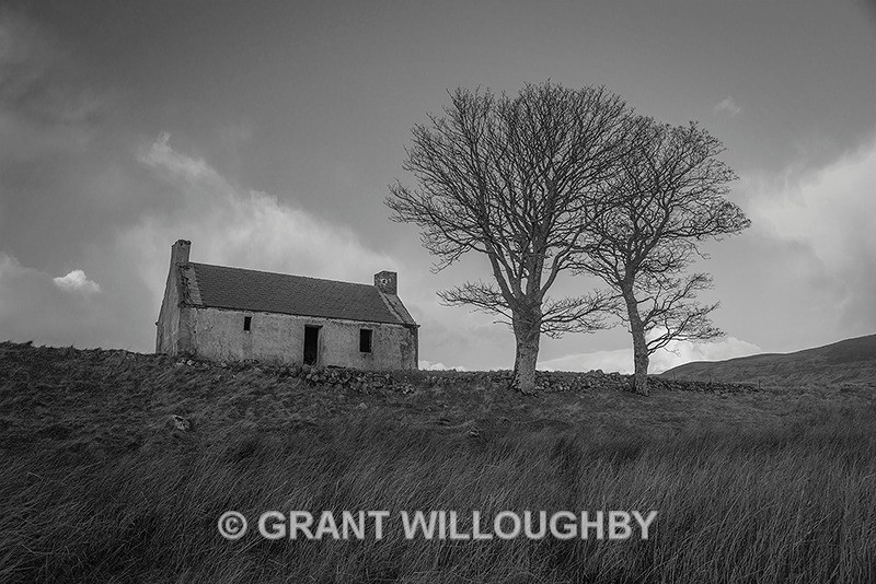 Derelict cottage sutherland - Monochrome