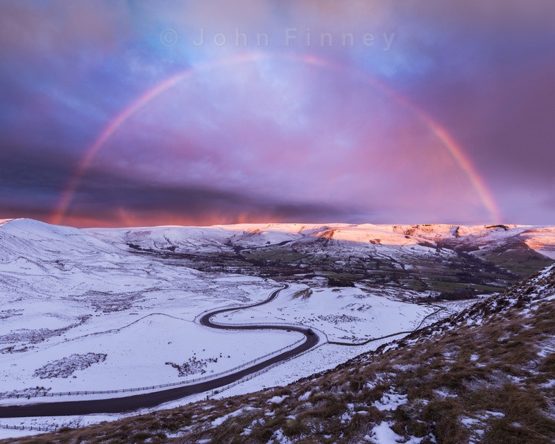 Winter rainbow at sunrise - Weather photography