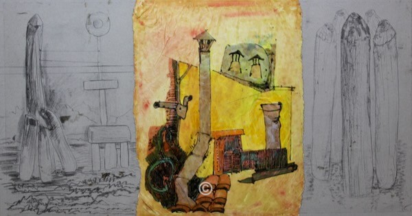 Structures, Venice. 1973. - David Pettigrew D.A. Paintings 1970 to 2025.