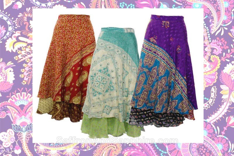 Silk Wrap Skirts