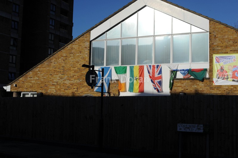 Flags on Building - Frank Doran