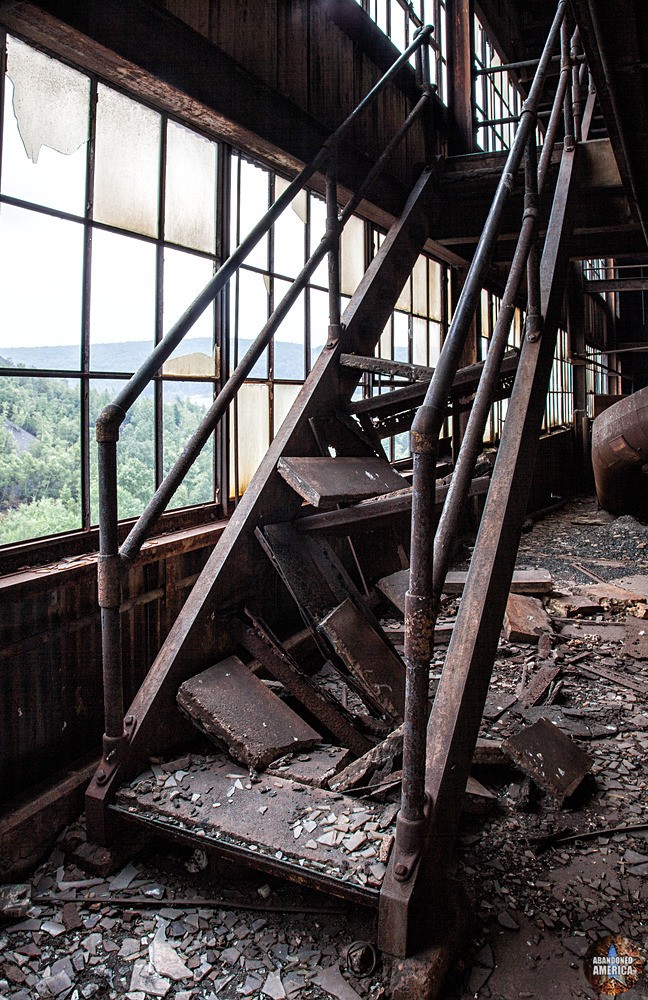 St. Nicholas Coal Breaker (Mahanoy City, PA) | Rusted Stairway - St. Nicholas Breaker
