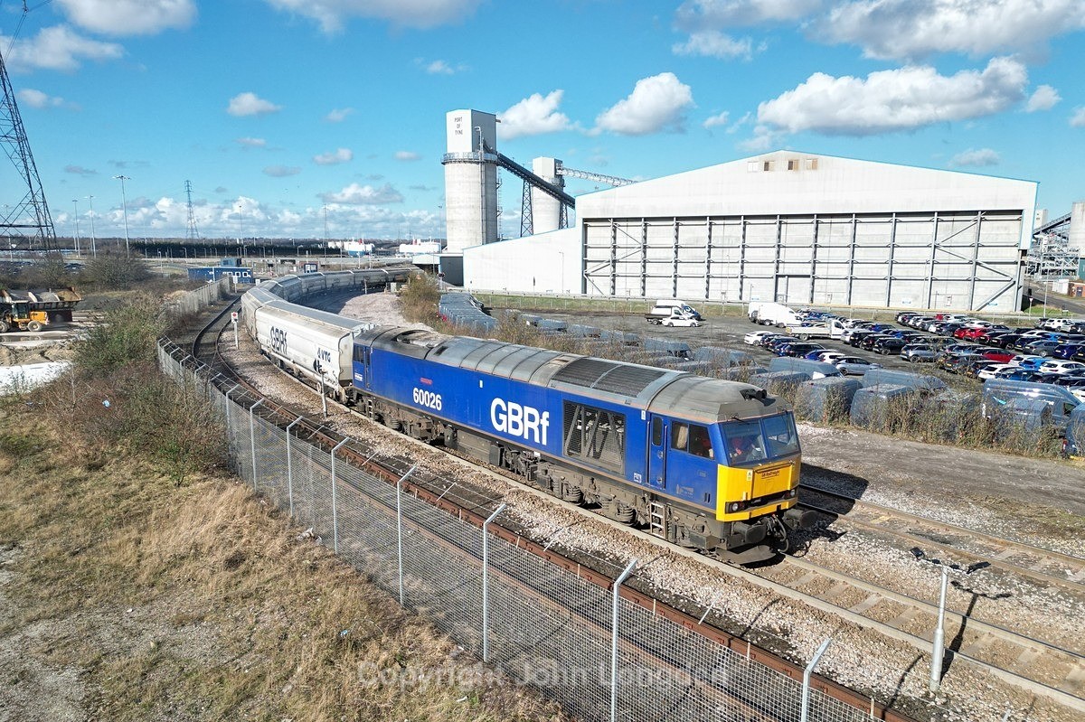 JL - 24.2.24 60026 6N22 Tyne Dock - Lynemouth, Tyne Dock - Blyth & Tyne (north to south)