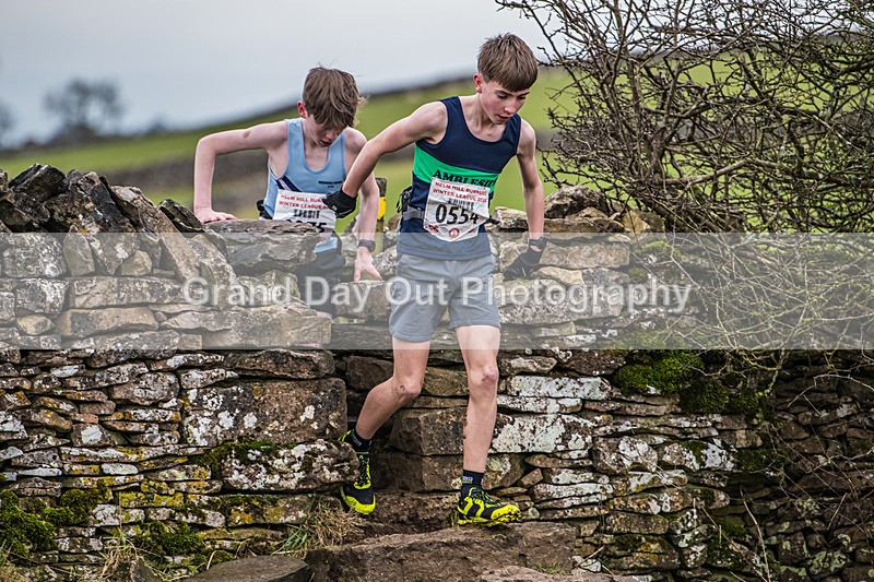 Cunswick U15  U17-10 - Kendal Winter League Cunswick Scar Junior Under 15 & 17 Fell Races Sunday 26th January 2025