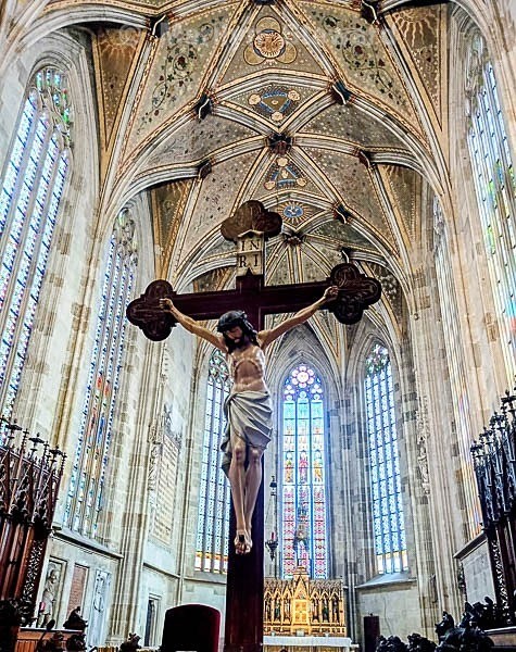 Bratislava cathedral ceiling detail - Capitals of Eastern Europe