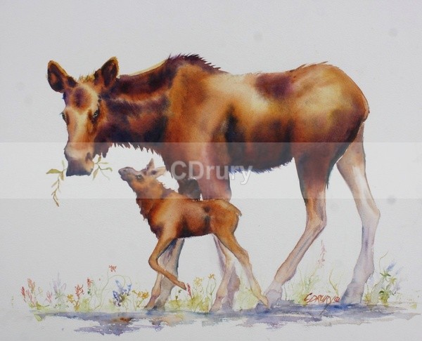 Mama Moose #2 - AVAILABLE PRINTS and Notecards