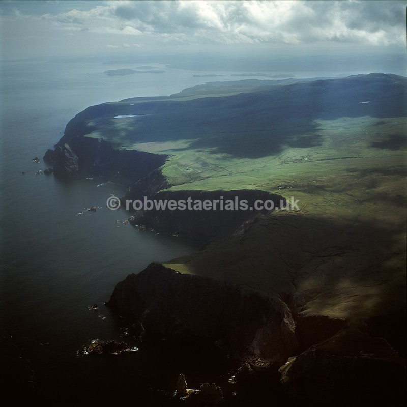 aerial pictures of Scotland north coast coastline sea cliffs