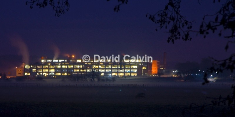 Chocolate Factory by Night - Sunset on Somerdale