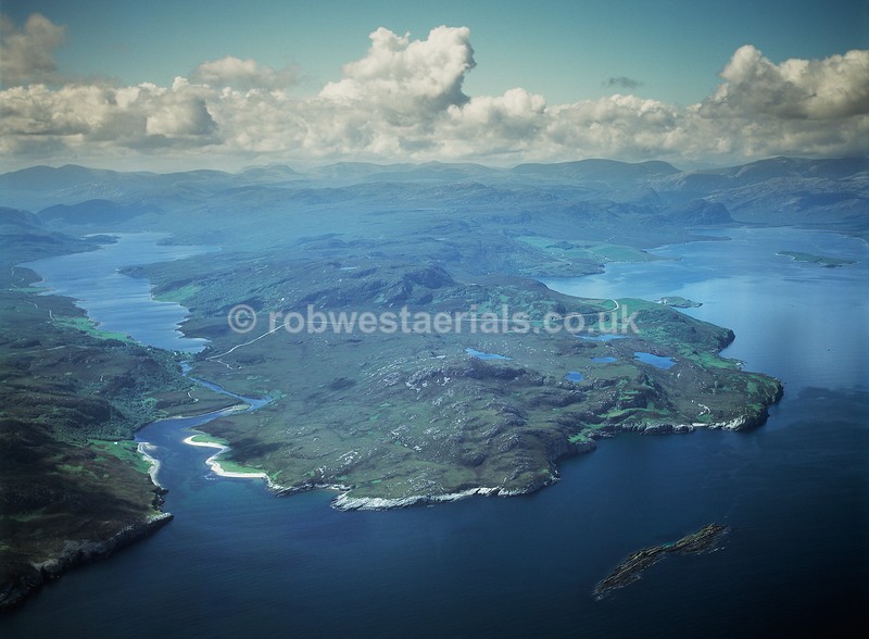 aerial pictures of Scotland north coast sea lochs of Loch Eriboll