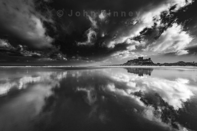Bamburgh Castle Winter Reflections. - Northumberland