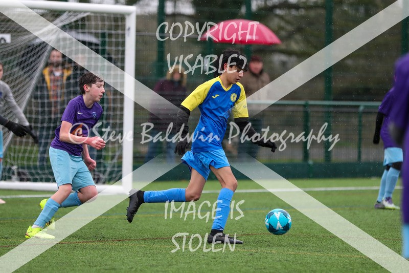 1DX20512 - 2026-02-15 FC Abbey Meads U13 Purple V Royal Wootton Bassett Town Youth U13 Yellow
