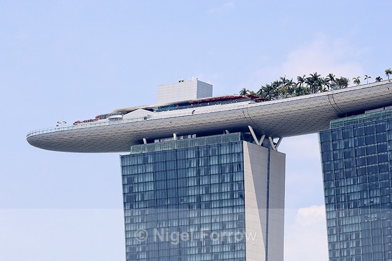 Sands Skypark Observation Deck viewed from Merlion Park, Singapore - Singapore