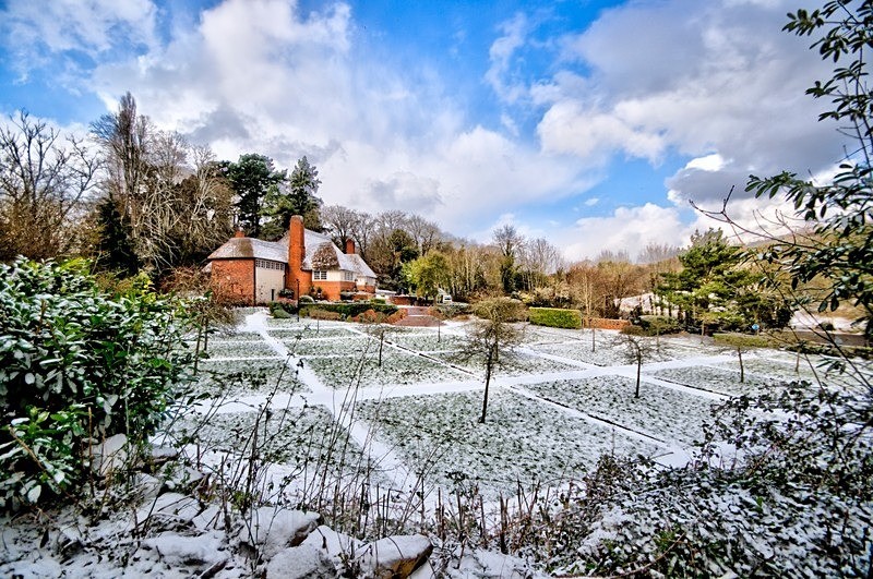 Snow view of the Drum Inn at Cockington - Snowy Views