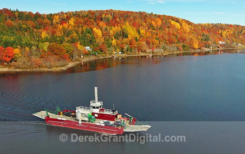 Belleisle Cable Ferry - New Brunswick Autumn Foliage