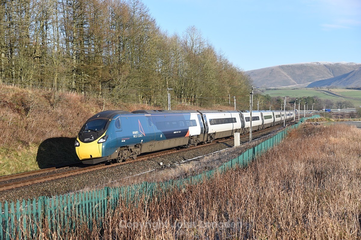 JL - 30.12.20 390008 1M09 08:36 Glasgow - Euston, Beckfoot - West Coast Main Line (north to south)