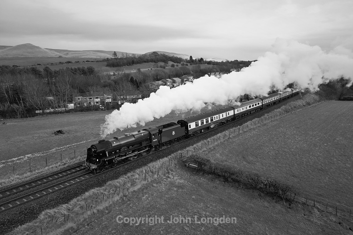 JL - 25.3.23 LMS 46100 1Z61 Euston - Carlisle, Appleby - Appleby north