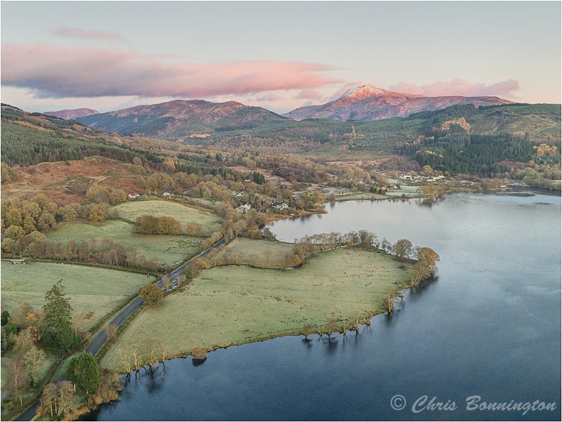 First Light - Autumn Trossachs - Aerial