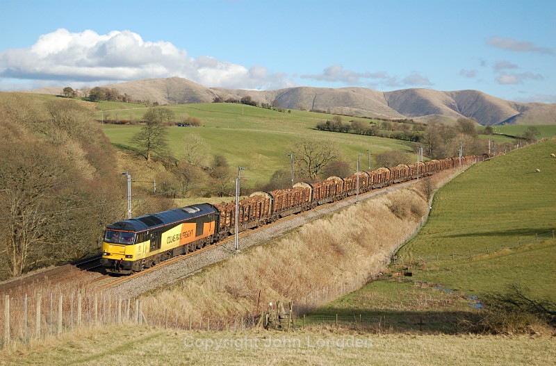 JL - 23.2.16 60095 6J37 Carlisle - Chirk, Beckhouses - West Coast Main Line (north to south)