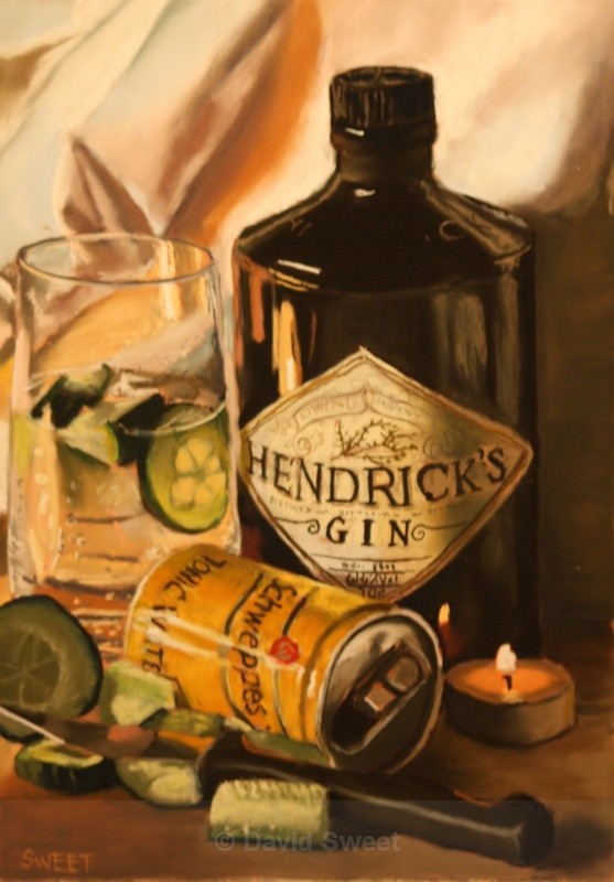 Hendrick's with Cucumber - Paintings