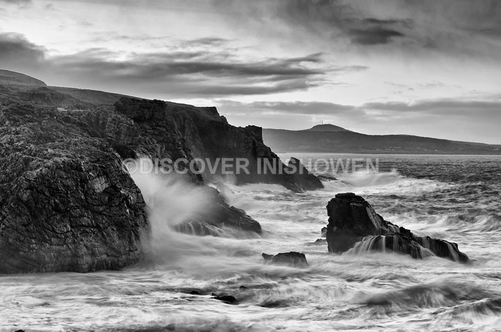 Dunaff Bay - Inishowen peninsula- B&W