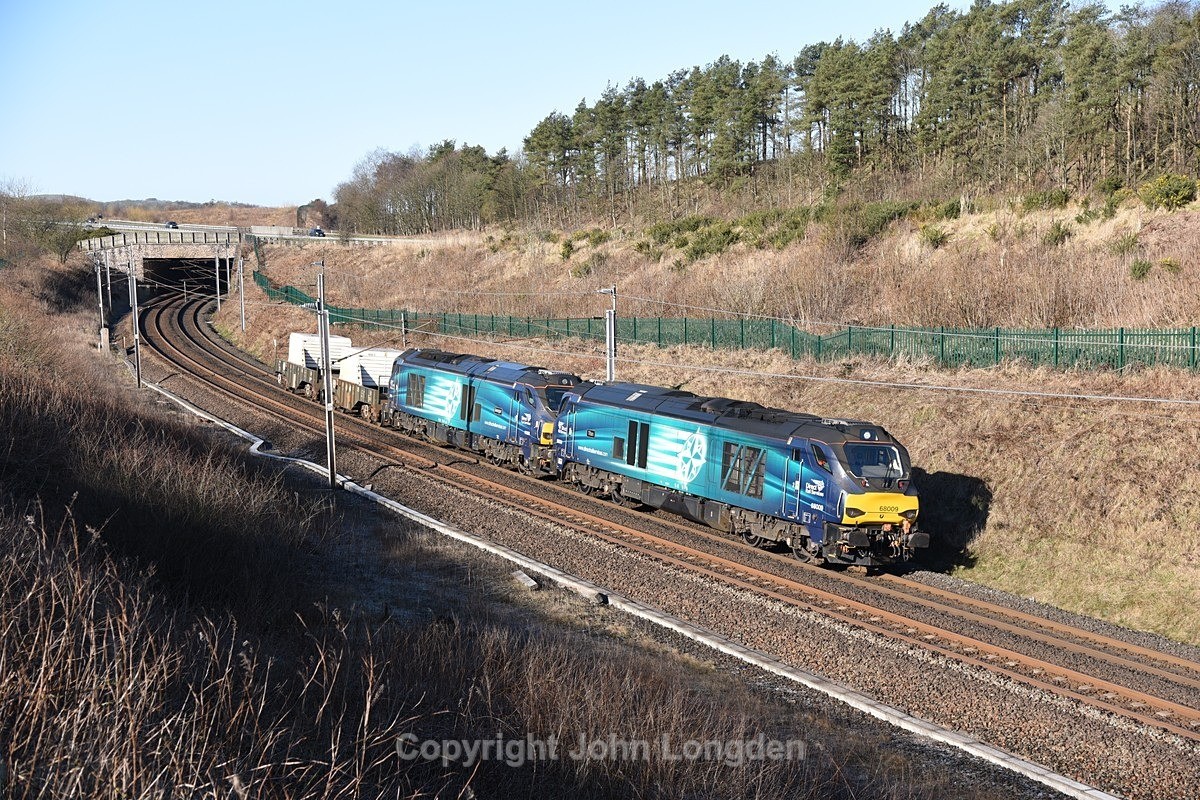 JL - 15.3.25 68009 68008 6Z53 Crewe Coal Sdgs - Sellafield, Beckfoot - Latest shots