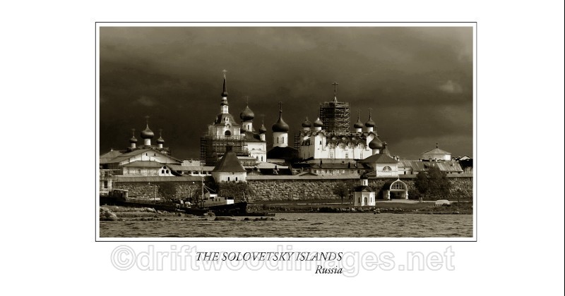 Solovetsky Islands Monastery sepia gallery - The Solovetsky Islands, Russia