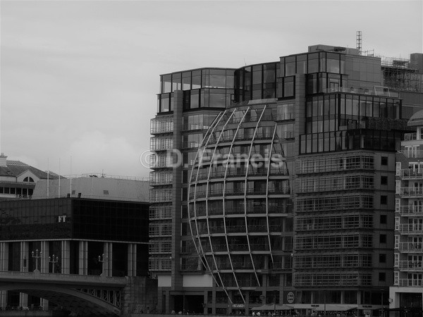 Riverside House, Southwark Bridge (b&w) - By The Thames