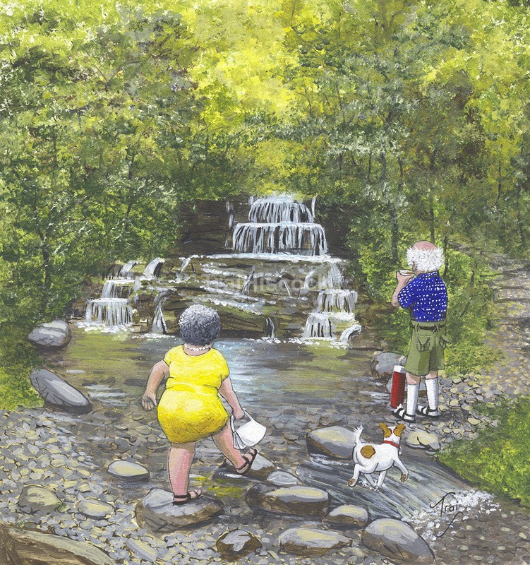River crossing at Lynton and Lynmouth Exmoor
